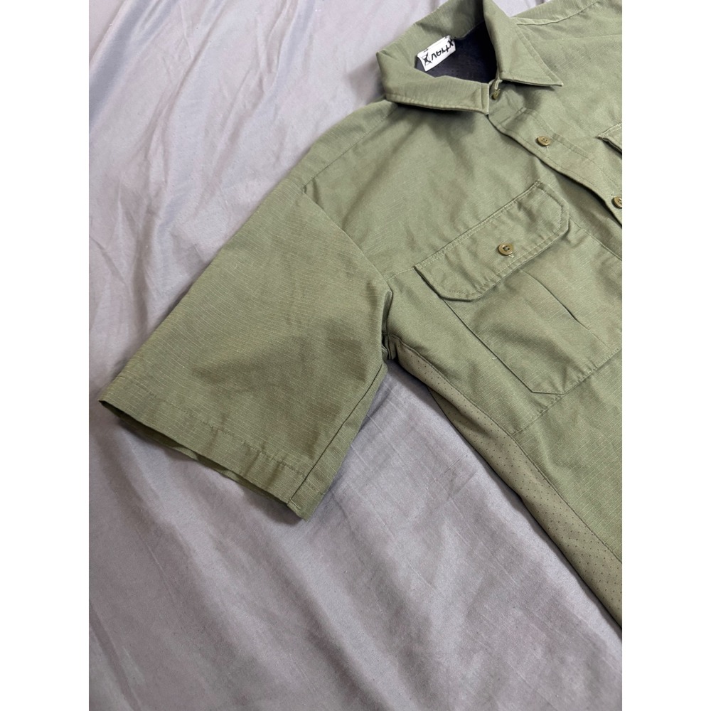 Vertx Mens Tactical Ripstop Short Sleeve Shirt Olive Green Vented Large‎ - Picture 9 of 15